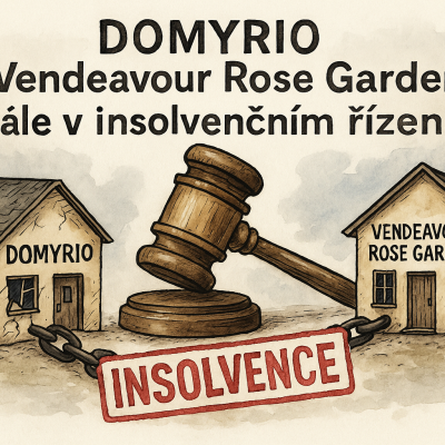 Domyrio i Vendeavour Rose Garden čelí samostatným insolvenčním návrhům od vlastních věřitelů