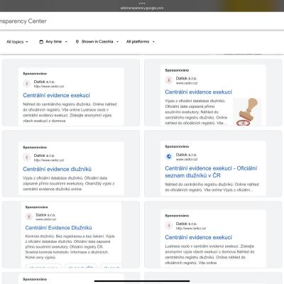 Ing. Petr Štěpán se společností Datlok s.r.o. je prostřednictvím webů vyhledavejexekuce.cz a cedcr.cz podezřelý z klamání spotřebitele a podvodu