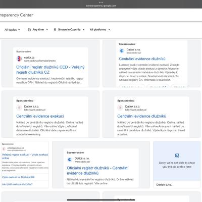 Ing. Petr Štěpán se společností Datlok s.r.o. je prostřednictvím webů vyhledavejexekuce.cz a cedcr.cz podezřelý z klamání spotřebitele a podvodu