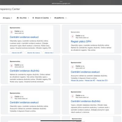 Ing. Petr Štěpán se společností Datlok s.r.o. je prostřednictvím webů vyhledavejexekuce.cz a cedcr.cz podezřelý z klamání spotřebitele a podvodu