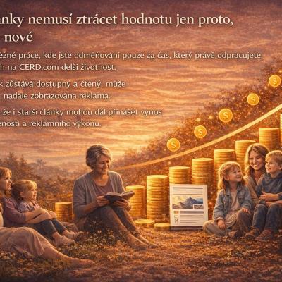 Práce z domova po registraci na CERD není jen jednorázová činnost, ale možnost budovat obsah, který zůstává dostupný i v budoucnu.