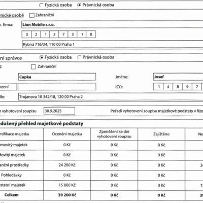 v celém ISR chybí doména a záznam o provozu eshopu pod osobami napojené v pozadí  cesky-mobil.cz