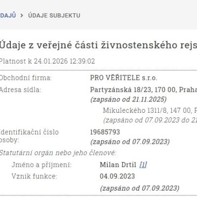 Záznam v živnostenském registru v rozporu s OR