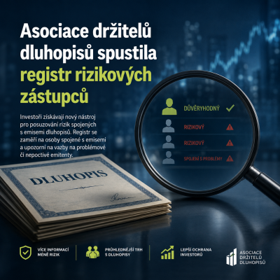 ADD ČR Asociace držitelů dluhopisů spustila registr rizikových zástupců